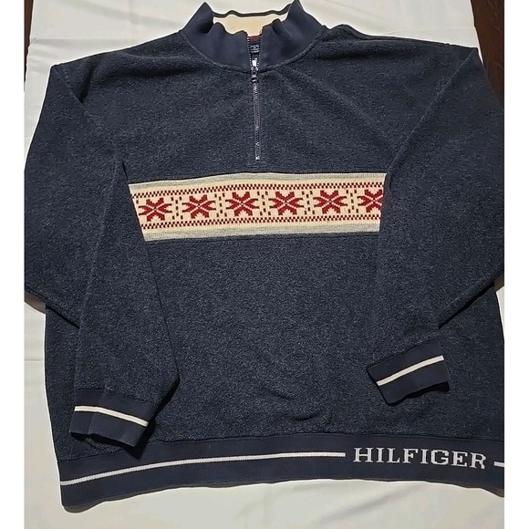 Tommy Hilfiger Other - Y2k 90s Tommy Hilfiger Sweater Mens Large Blue Vintage Snow Christmas Pullover